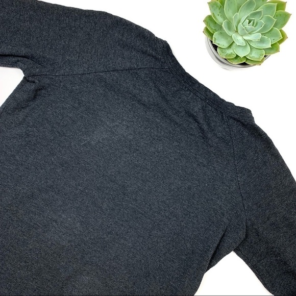 LOFT “You’re Welcome”Dark Gray Sweater Long Sleeve - Picture 3 of 7